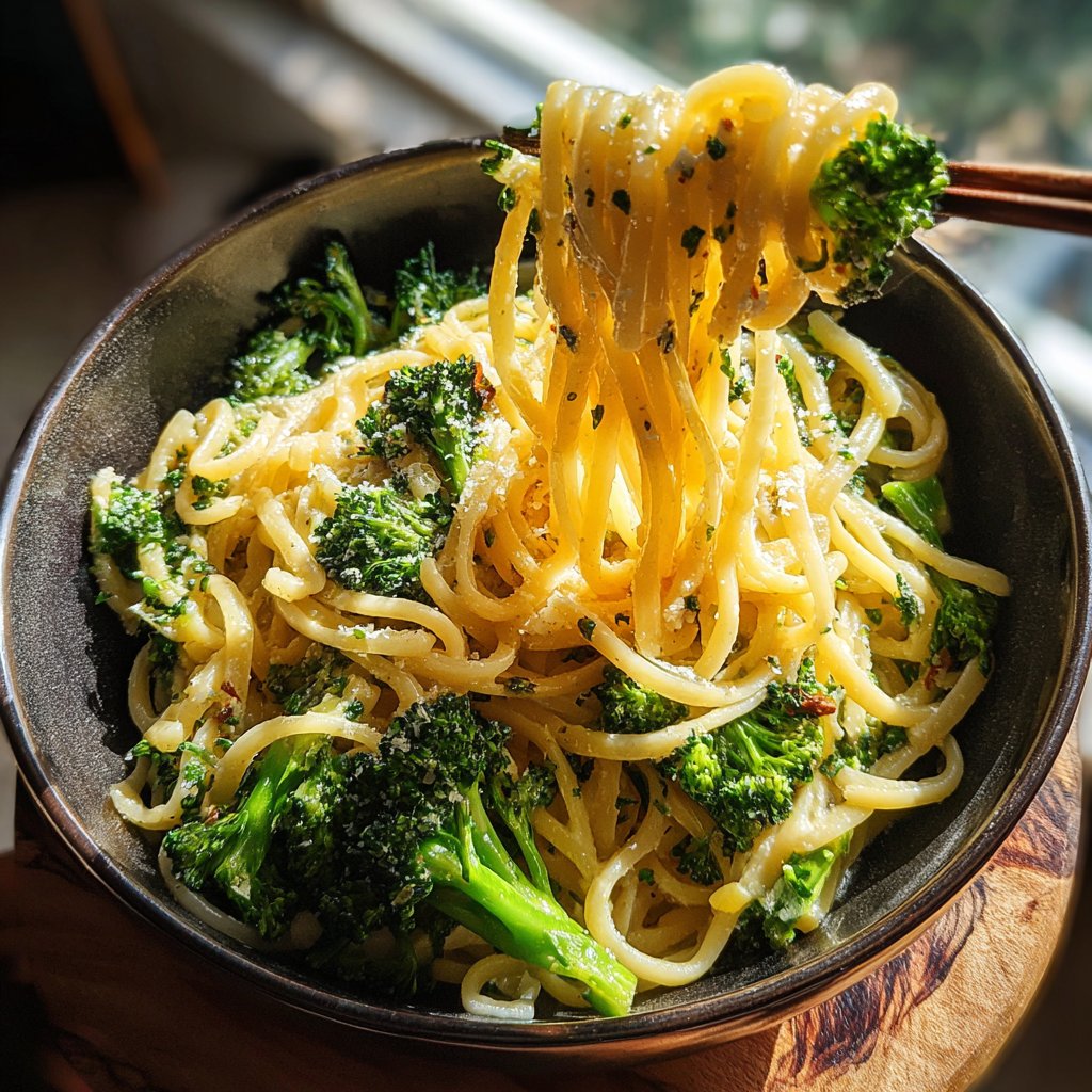 Reisnudeln mit Brokkoli