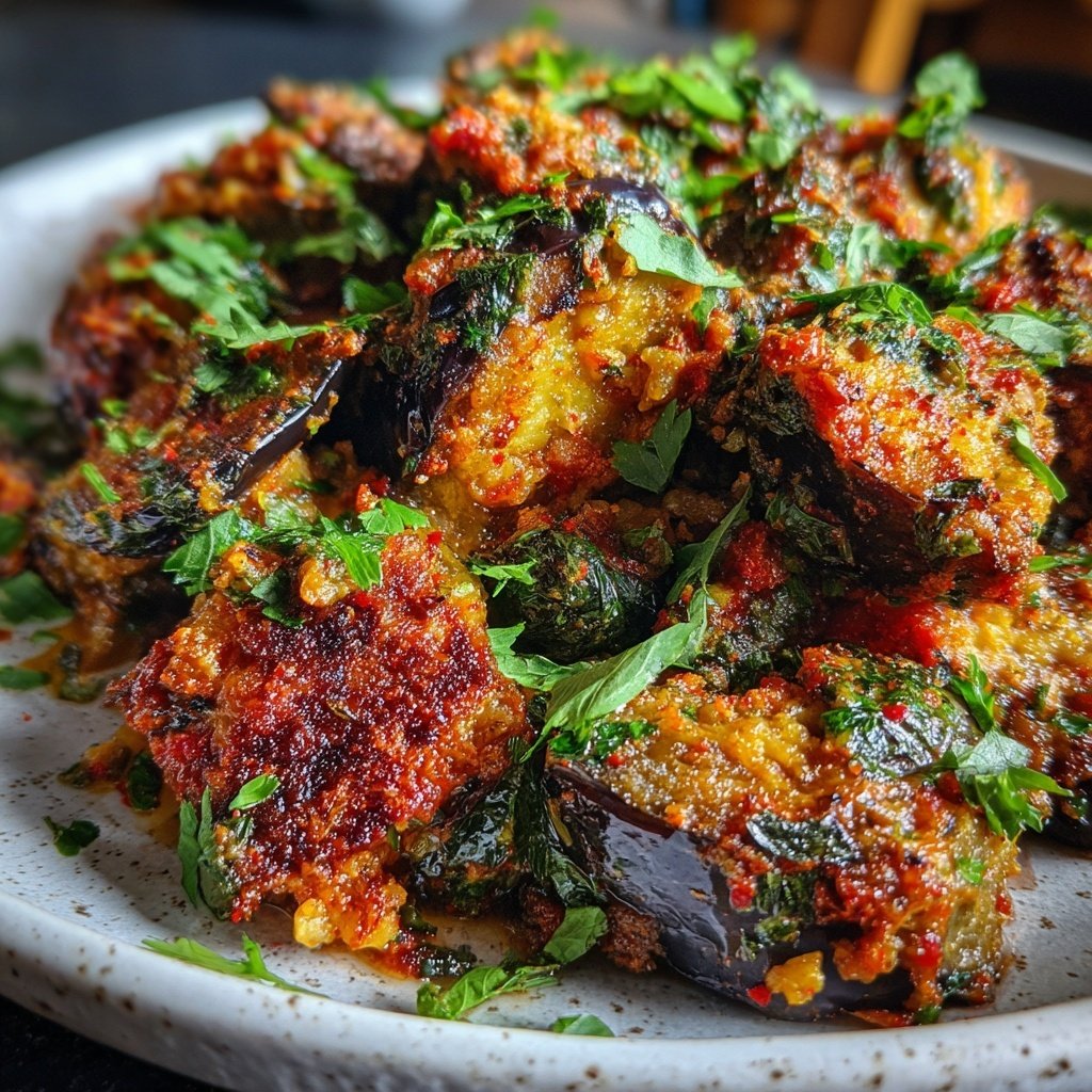 Auberginenpfanne orientalisch gewürzt