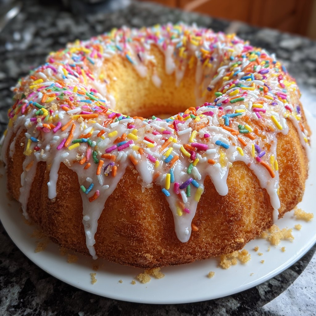 Geburtstagskuchen mit Streuseln