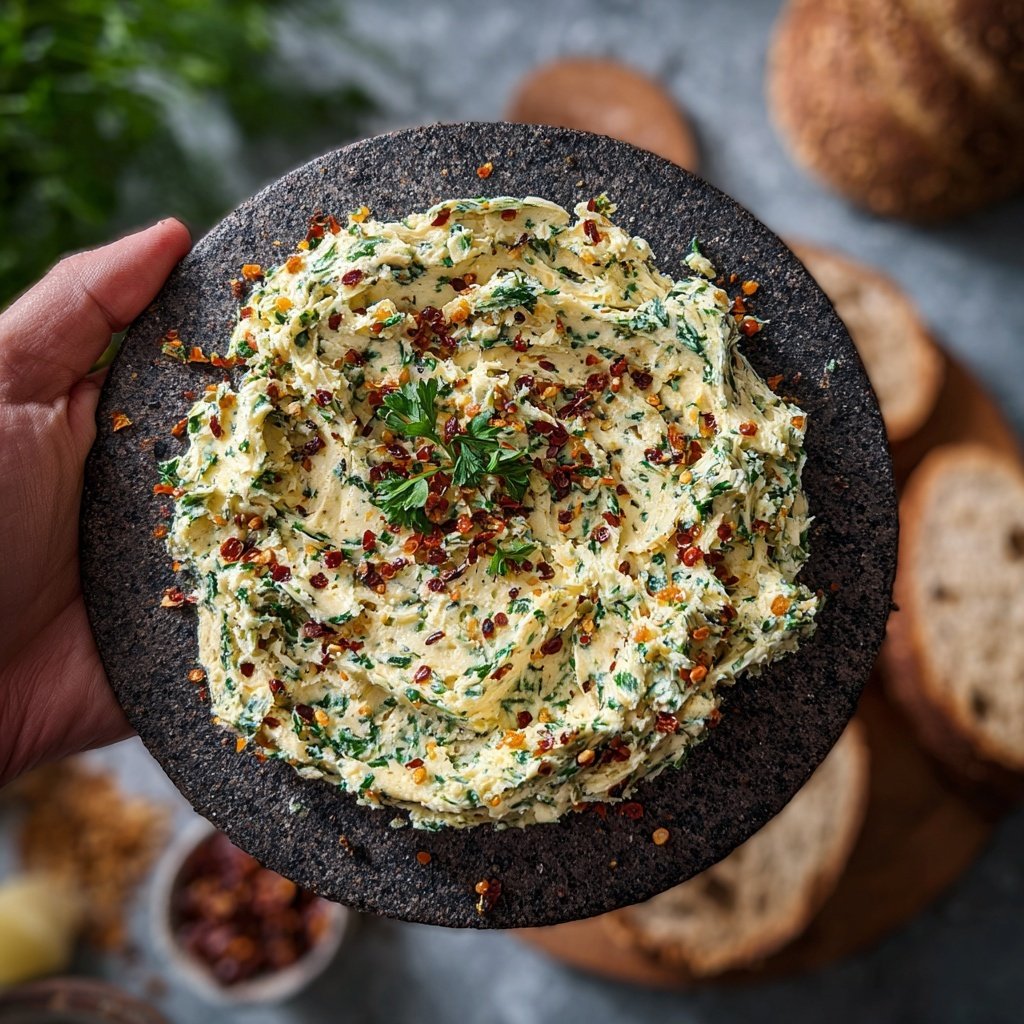 Kräuterbutter Mit Chili Flocken
