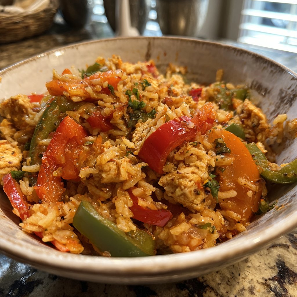 Abendessen mit Reis und Gemüse