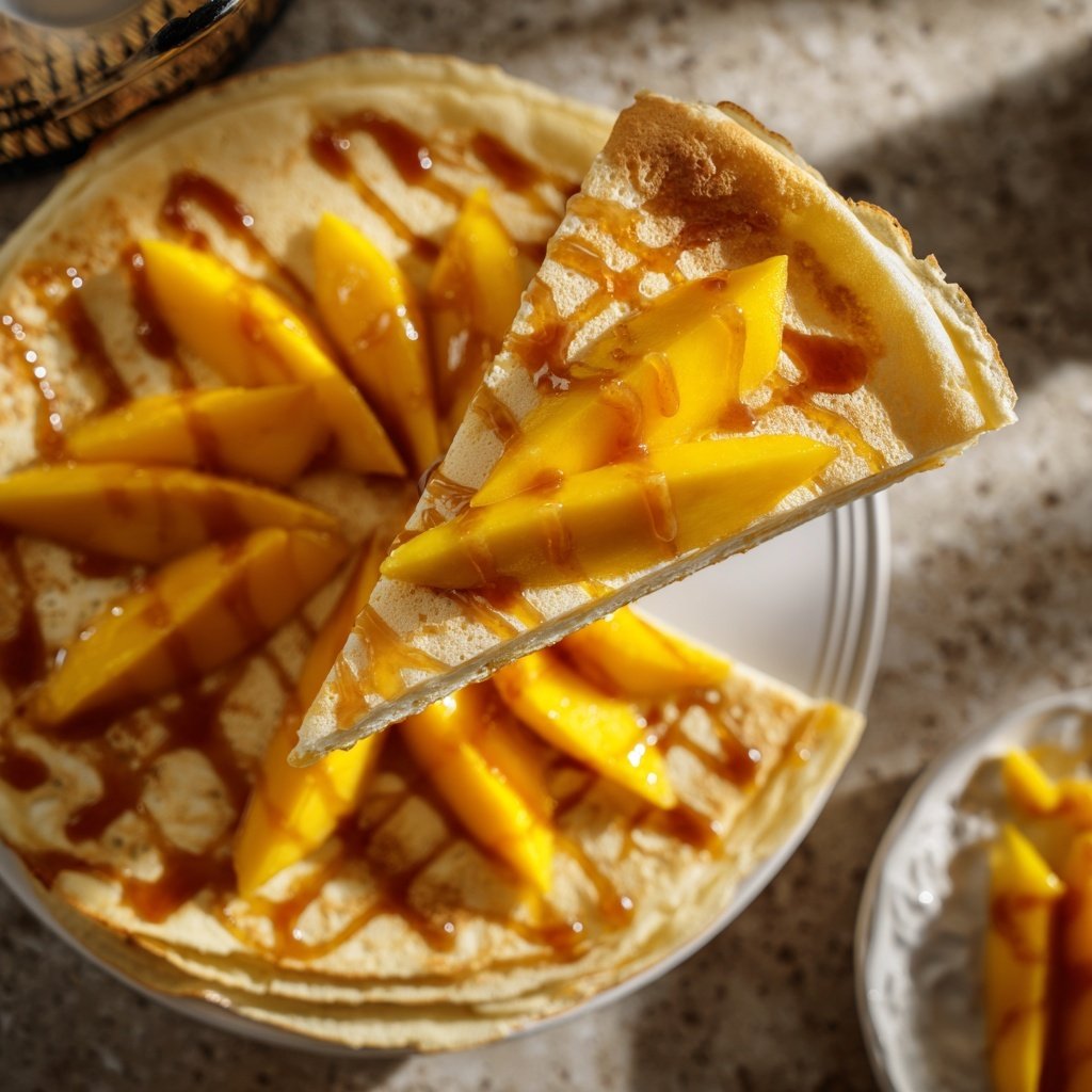 Pfannkuchen mit Mango