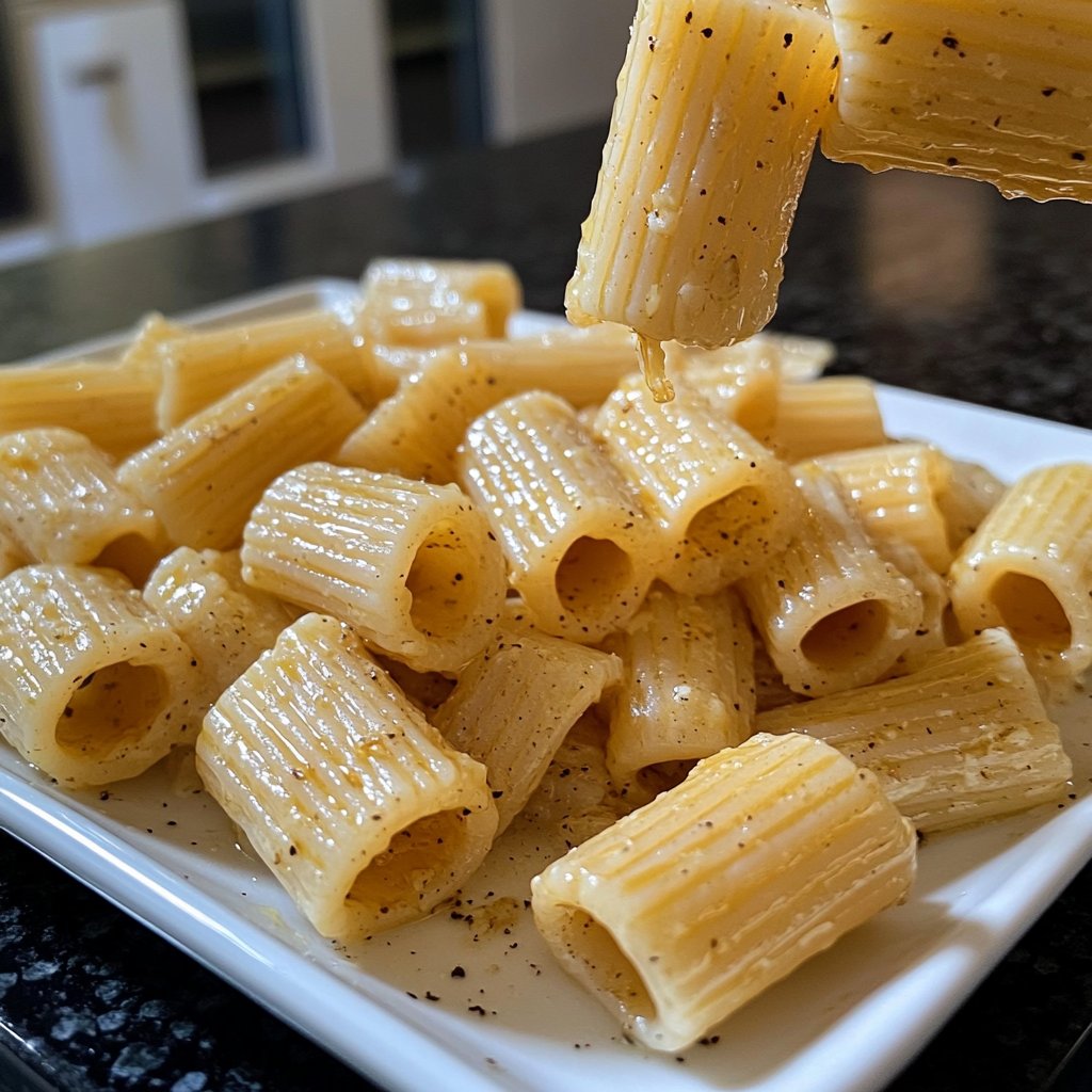 Rigatoni mit Olivenöl und Knoblauch
