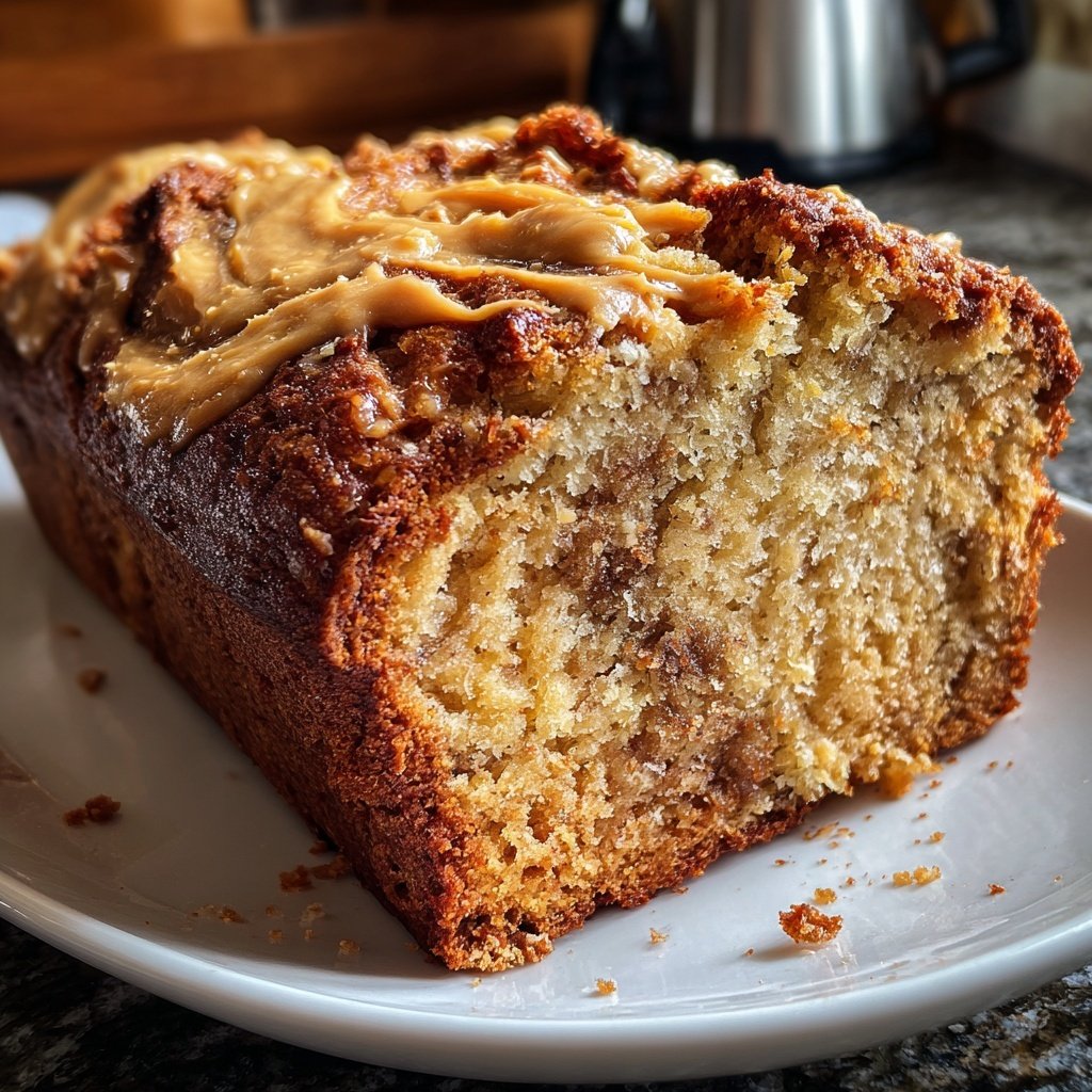 Bananenbrot mit Mandelmus