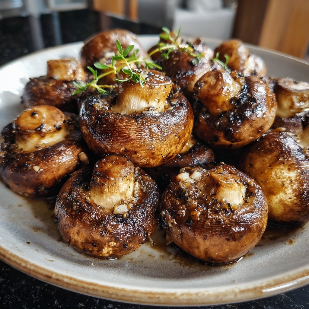 Gegrillte Champignons Mit Knoblauch