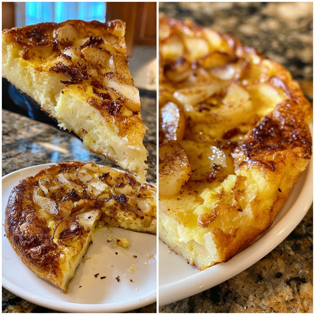 Pfannkuchen mit Birnen und Zimt