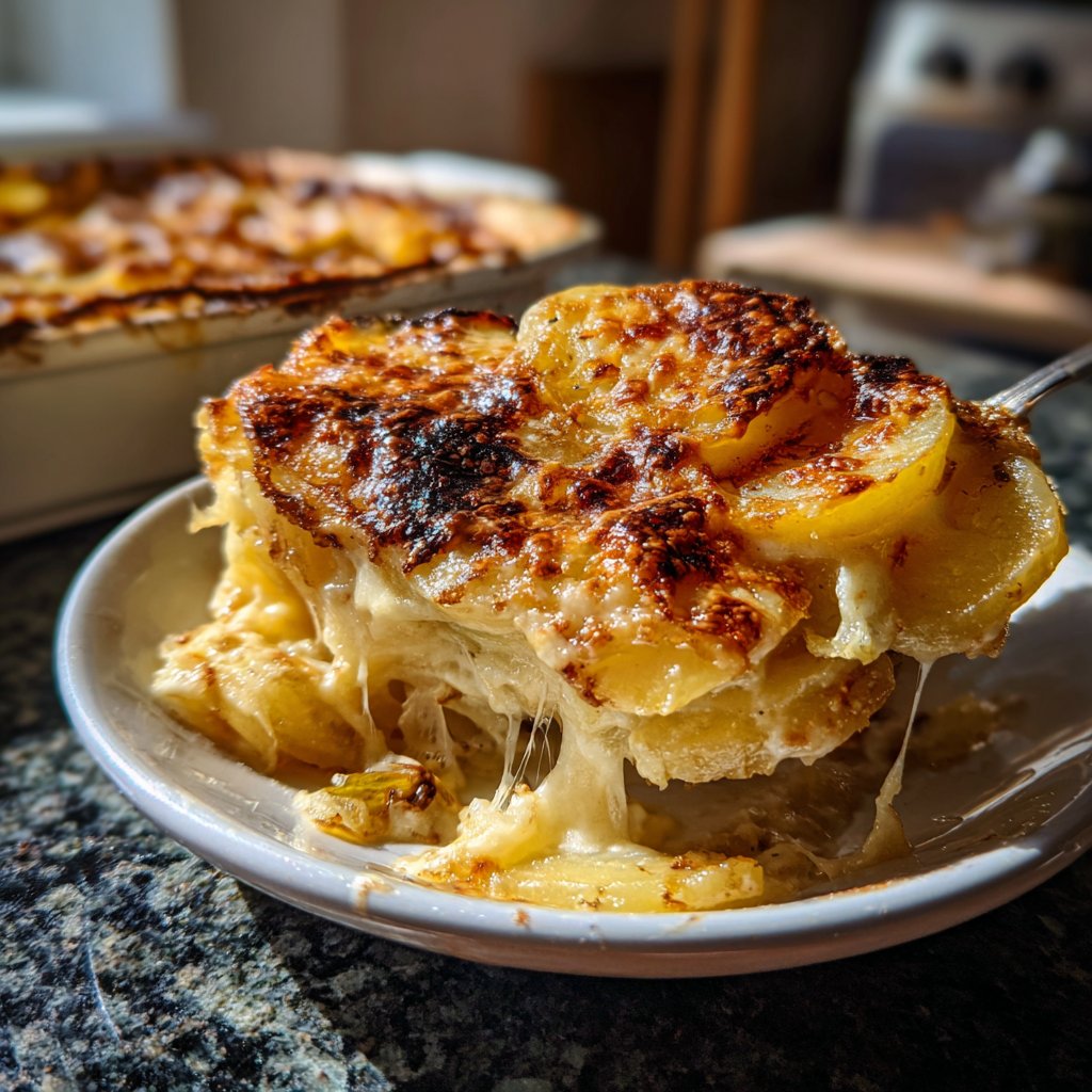 Kartoffelgratin mit Lauch