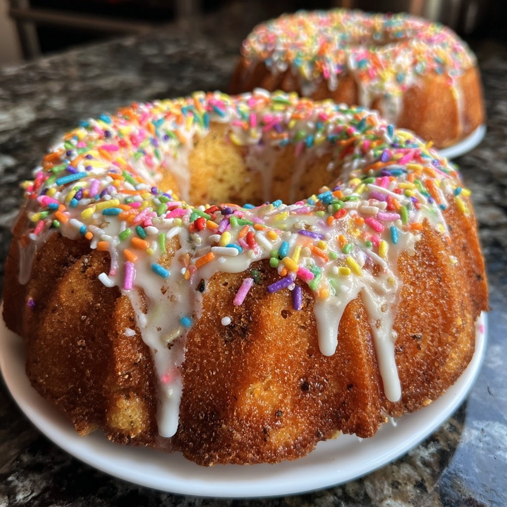 Geburtstagskuchen mit Streuseln